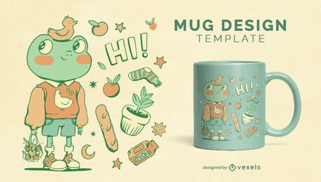 Cute frog cartoon' Travel Mug