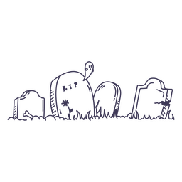 Pedras do cemitério dos desenhos animados Desenho PNG