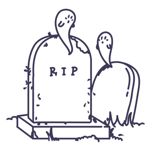 Cartoon haunted graveyard stones PNG Design