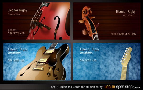 Musicians Business Card Set Musicians Business Card Set