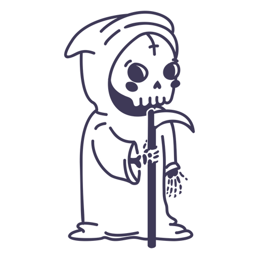 Personagem de ceifador de esqueleto bonito Desenho PNG