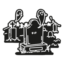 Cemitério assombrado Desenho PNG