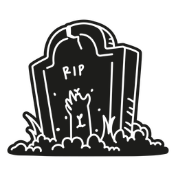 Cartoon Graveyard Stone Zombie Hand PNG & SVG Design For T-Shirts