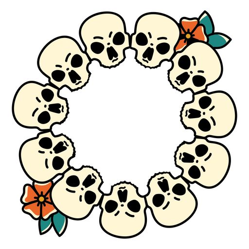 Skulls circle icon PNG Design