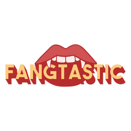 Fantastic vampire quote badge PNG Design