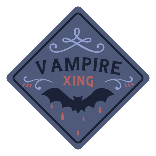 Vampire xing quote badge PNG Design