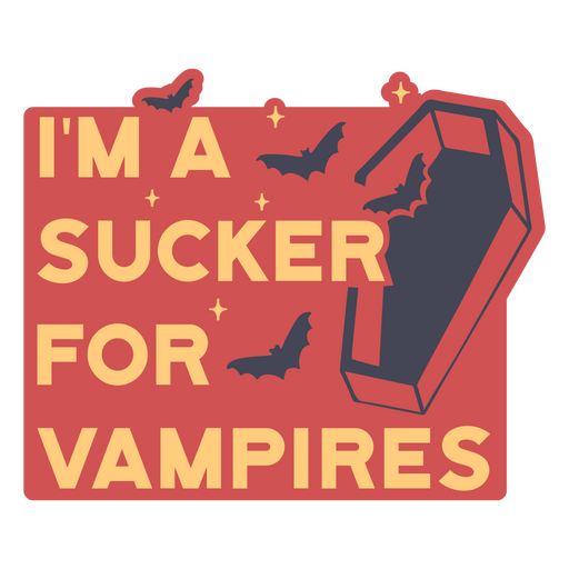 Distintivo de citação de vampiro otário Desenho PNG