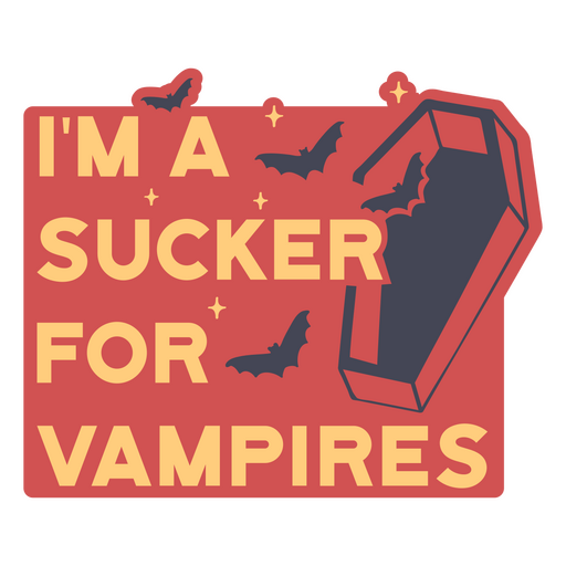 Insignia de cita de vampiro tonto Diseño PNG