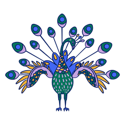 Mexican folk peacock alebrije PNG Design Transparent PNG