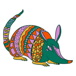Escultura popular mexicana del alberije del armadillo Diseño PNG