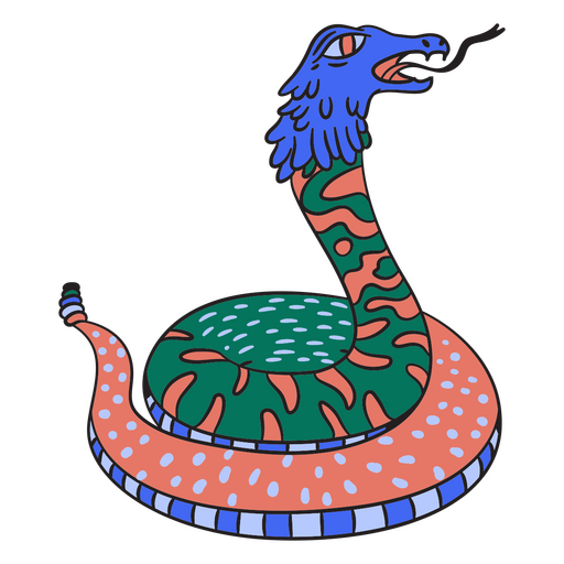 Escultura popular mexicana de alberije de serpiente Diseño PNG