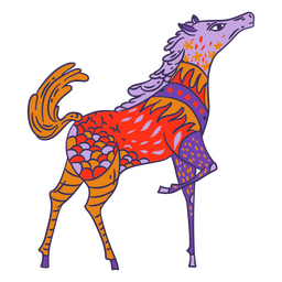 Escultura mexicana de alebrije de cavalo Desenho PNG