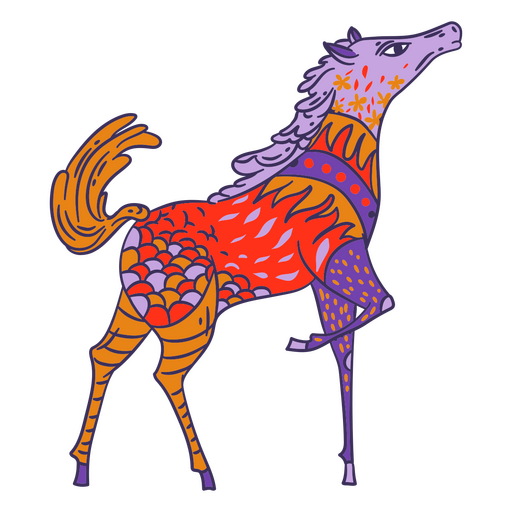 Horse mexican alebrije sculpture PNG Design