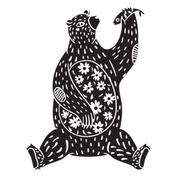Oso decorativo escultura mexicana Diseño PNG