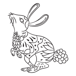 Alebrije mexicano de coelho decorativo Desenho PNG Transparent PNG