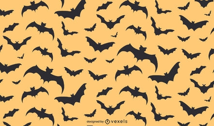 Padrão plano de Halloween de morcegos