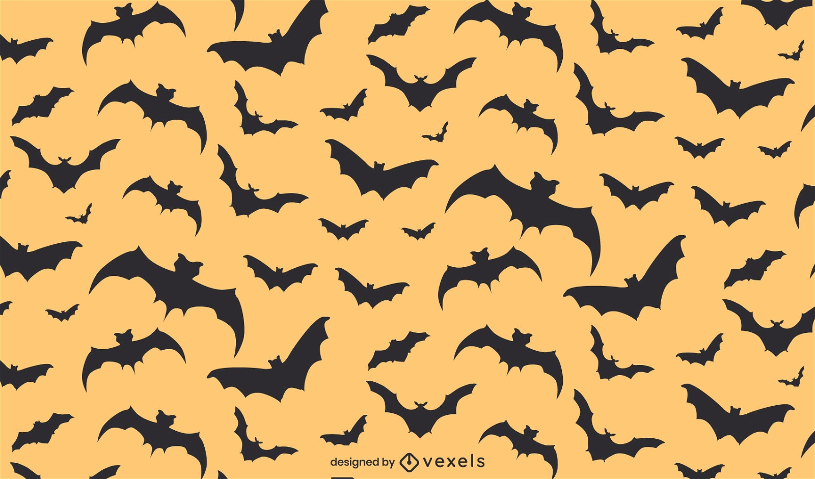 Bats halloween flat pattern