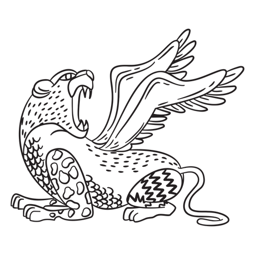 Escultura mexicana de alberije de dragão Desenho PNG