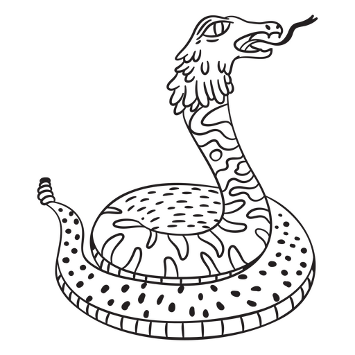 Snake mexican sculpture PNG Design
