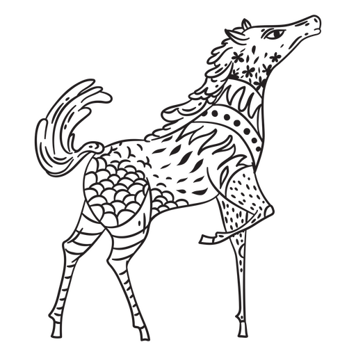 Caballo decorativo folklórico mexicano Diseño PNG