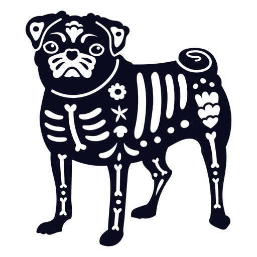 Pug dog mexican holiday icon PNG Design