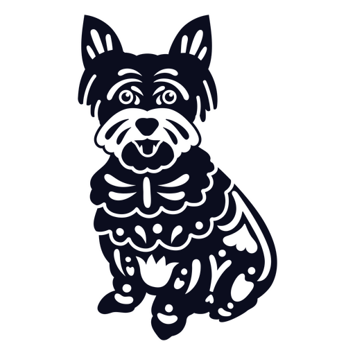 Ícone de esqueleto de feriado mexicano de cachorrinho Desenho PNG