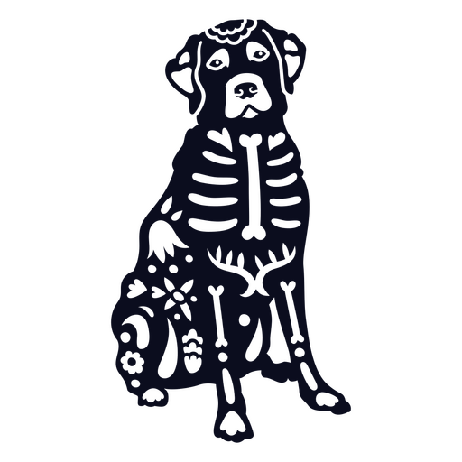 Golden Retriever Hund mexikanisches Feiertagsskelett PNG-Design