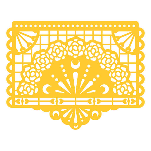 Gelbe Dekoration des mexikanischen Feiertags PNG-Design