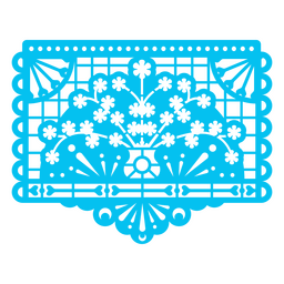 Decoraciones azules navideñas mexicanas Diseño PNG