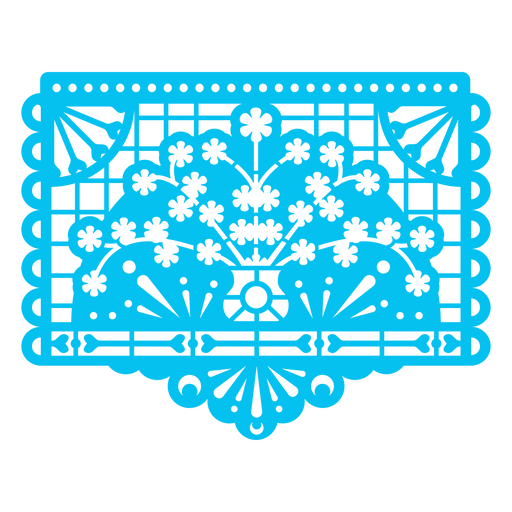 Decoraciones azules navideñas mexicanas Diseño PNG