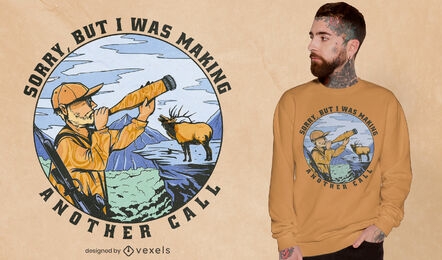 Hunter elk call quote t-shirt design
