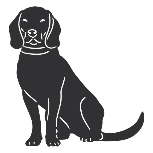 dog sitting silhouette png