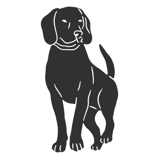 Bavarian dog walking silhouette PNG Design