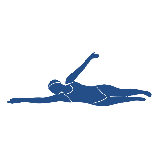 Silueta de deporte de natación Diseño PNG