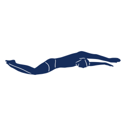 Silueta de deporte de natación Diseño PNG