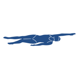 Silhueta de esporte de pessoas nadando Desenho PNG