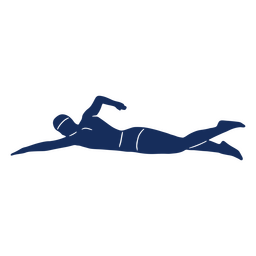 Schwimmende Menschen Wassersilhouette PNG-Design
