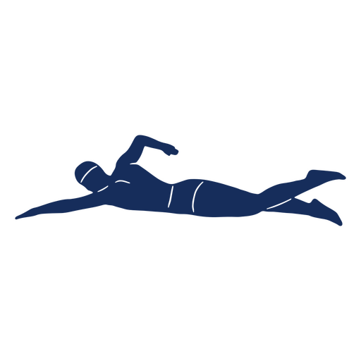Swimming people water silhouette PNG Design