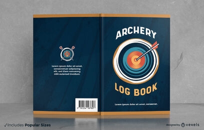 Flecha de arco e flecha no design da capa do livro alvo