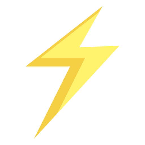Einfaches Thunderbolt-Symbol PNG-Design