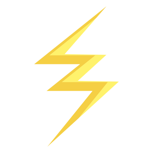 Thunderbolt simple cartoon icon PNG Design