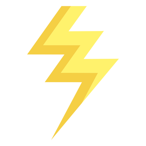 Simple lightning bolt icon PNG Design