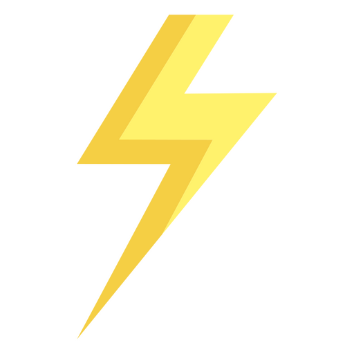 Lightning bolt simple cartoon icon PNG Design