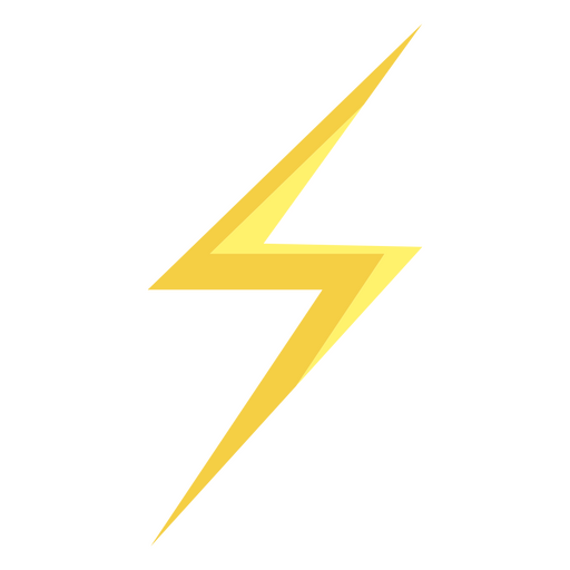 Thunderbolt minimalist icon PNG Design