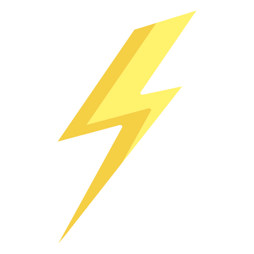Thunderbolt cartoon icon PNG Design