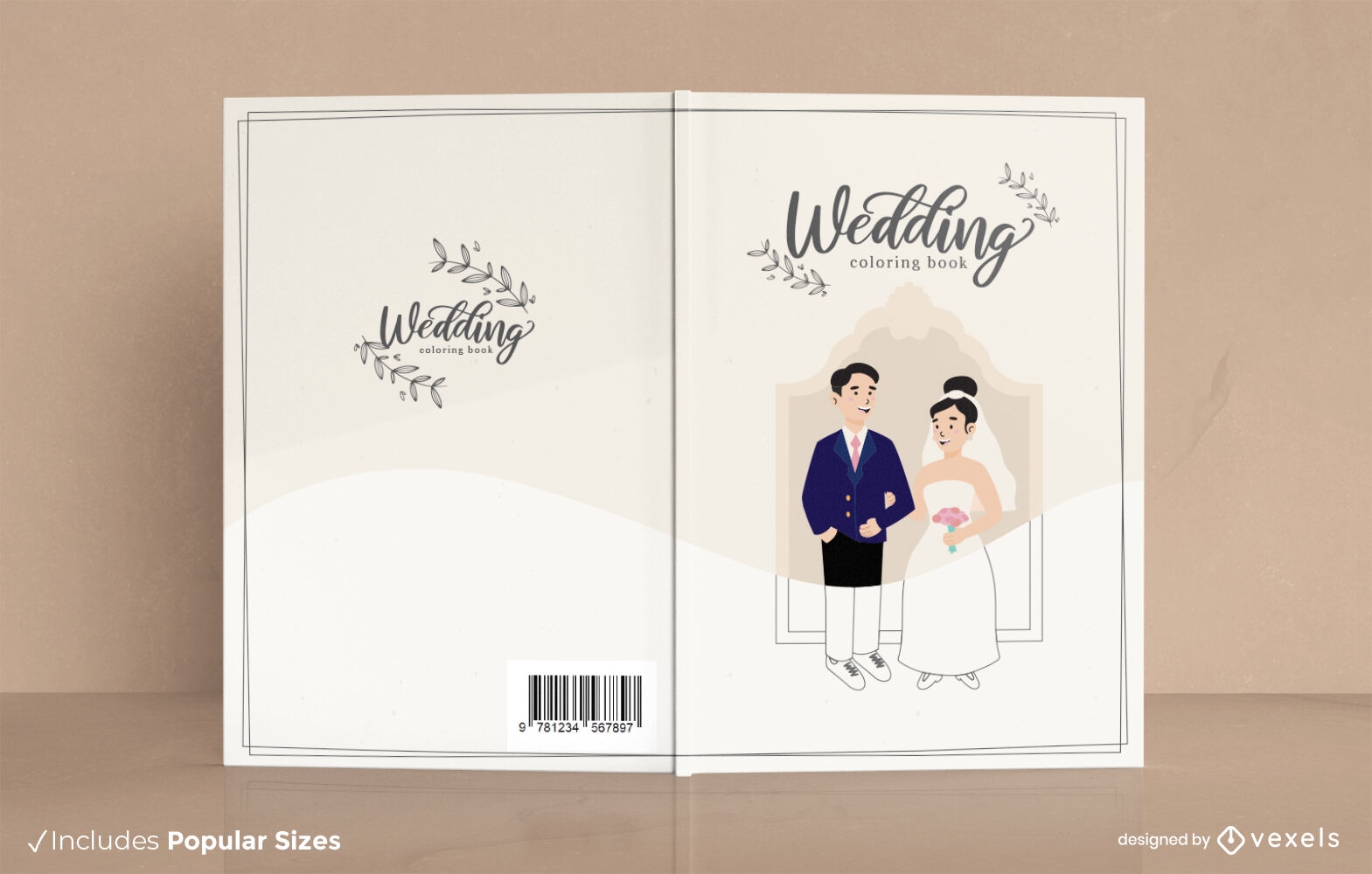 Buchcover-Design für Hochzeitsbräutigam und Braut