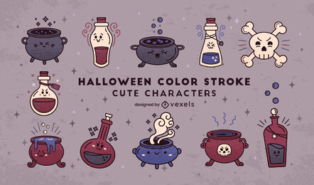 Halloween Zaubertrank Hexerei süßes Set