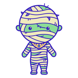 Personagem de desenho animado de múmia fofa Desenho PNG