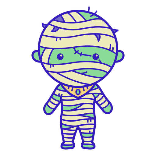 Cute mummy cartoon character PNG Design
