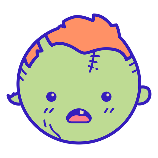 Dibujos animados lindo bebé zombie Diseño PNG
